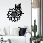 Home Decor Metal Sign Butterfly Sunflower Farm 1