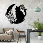 Home Decor Metal Sign Cat On The Moon 1