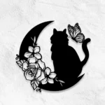 Home Decor Metal Sign Cat On The Moon 1
