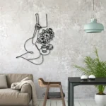 Home Decor Metal Sign Coffee Book Line Art 1