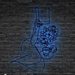 Home Decor Metal Sign Coffee Book Line Art 1