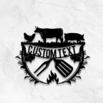 Home Decor Metal Sign Custom Best Barbecue 1