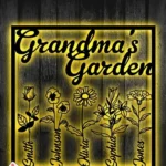 Home Decor Metal Sign Custom Birth Month Flower 1