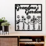 Home Decor Metal Sign Custom Birth Month Flower 1
