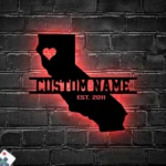 Home Decor Metal Sign Custom California Map 1