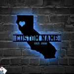 Home Decor Metal Sign Custom California Map 1