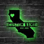 Home Decor Metal Sign Custom California Map 1