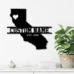 Home Decor Metal Sign Custom California Map 1