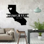 Home Decor Metal Sign Custom California Map 1