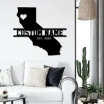 Home Decor Metal Sign Custom California Map 1