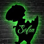 Home Decor Metal Sign Custom Cute Dinosaur 1