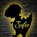 Home Decor Metal Sign Custom Cute Dinosaur 1