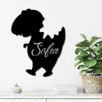 Home Decor Metal Sign Custom Cute Dinosaur 1