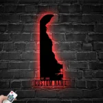 Home Decor Metal Sign Custom Delaware Map 1