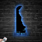 Home Decor Metal Sign Custom Delaware Map 1