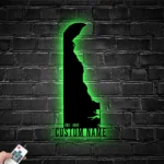 Home Decor Metal Sign Custom Delaware Map 1