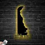 Home Decor Metal Sign Custom Delaware Map 1