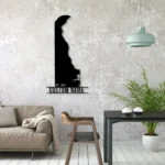 Home Decor Metal Sign Custom Delaware Map 1