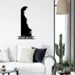 Home Decor Metal Sign Custom Delaware Map 1