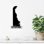 Home Decor Metal Sign Custom Delaware Map 1