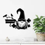 Home Decor Metal Sign Custom Gnome 1