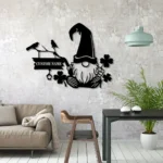 Home Decor Metal Sign Custom Gnome 1