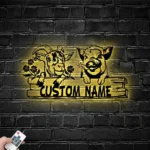 Home Decor Metal Sign Custom Goat Pig Farmhouse 1