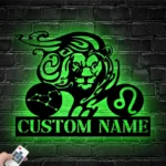 Home Decor Metal Sign Custom Leo Zodiac Symbol Constellation Stars 1