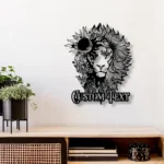 Home Decor Metal Sign Custom Lion Head 1
