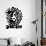 Home Decor Metal Sign Custom Lion Head 1
