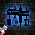 Home Decor Metal Sign Custom My Kitchen My Rules 1