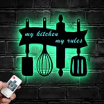 Home Decor Metal Sign Custom My Kitchen My Rules 1