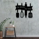 Home Decor Metal Sign Custom My Kitchen My Rules 1
