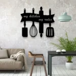 Home Decor Metal Sign Custom My Kitchen My Rules 1
