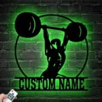 Home Decor Metal Sign Custom Powerlifting Workout 1