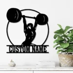 Home Decor Metal Sign Custom Powerlifting Workout 1