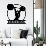 Home Decor Metal Sign Custom Powerlifting Workout 1