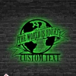 Home Decor Metal Sign Custom The World 1