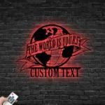 Home Decor Metal Sign Custom The World 1