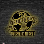 Home Decor Metal Sign Custom The World 1