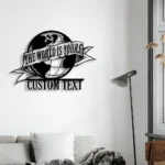 Home Decor Metal Sign Custom The World 1