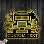 Home Decor Metal Sign Detailed School Bus 1