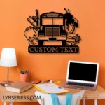 Home Decor Metal Sign Detailed School Bus 1