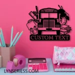 Home Decor Metal Sign Detailed School Bus 1