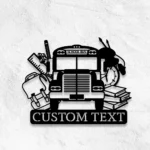 Home Decor Metal Sign Detailed School Bus 1