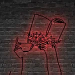 Home Decor Metal Sign Espresso Book Reading Line Art 1