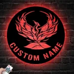 Home Decor Metal Sign Fire Bird Raptor 1