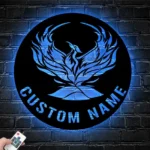 Home Decor Metal Sign Fire Bird Raptor 1