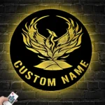 Home Decor Metal Sign Fire Bird Raptor 1