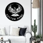 Home Decor Metal Sign Fire Bird Raptor 1